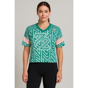 Nike Womens XL Green Kinetic Green Dade County Football Jersey Top‎ CD3477 348